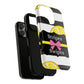 Phone Case iPhone 16/15/14 - Lemony Stripes & Swipes Tough Case