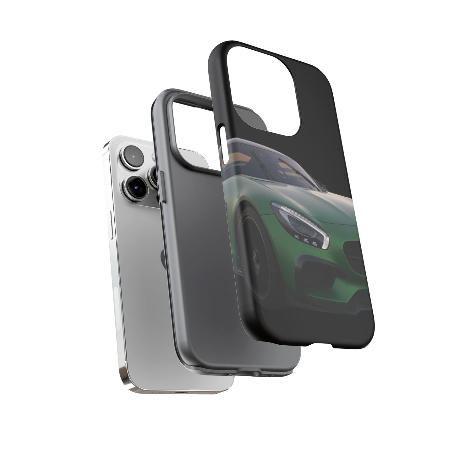 Phone Case iPhone 16/15/14 - Green Luxury Car Tough Case