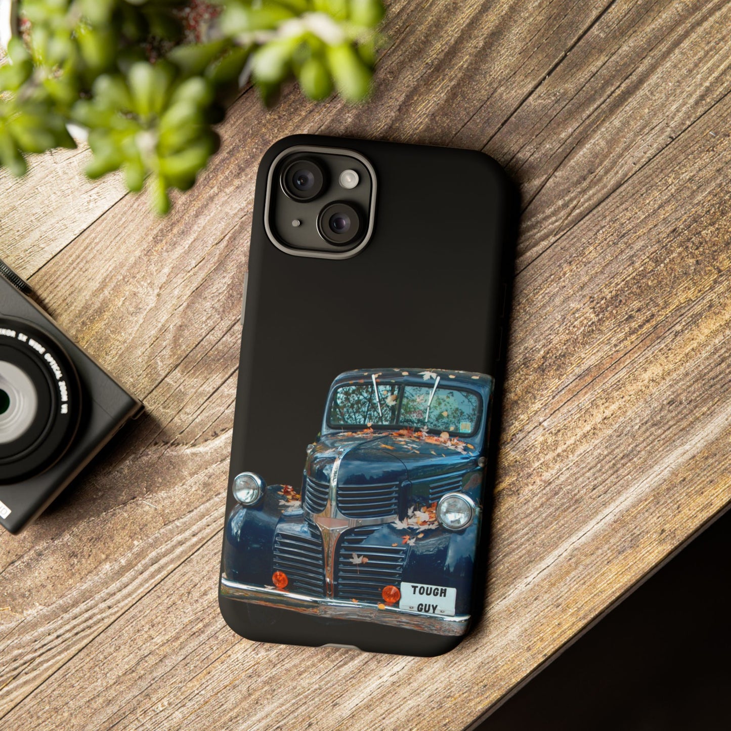 Phone Case iPhone 16/15/14 - Vintage Black Truck Tough Guy Tough Case