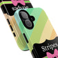 Phone Case iPhone 16/15/14 - Diagonal Pastel Stripes & Swipes Tough Case
