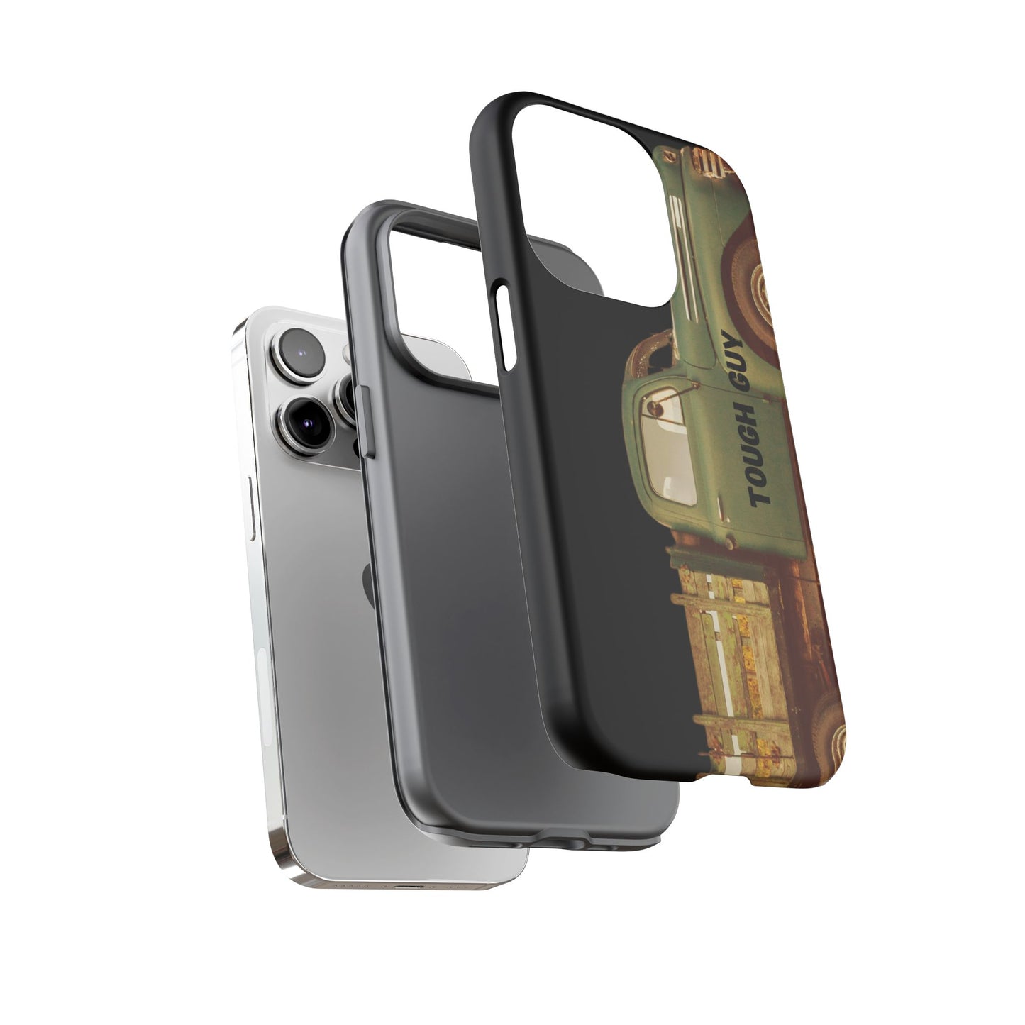 Phone Case iPhone 16/15/14 - Tough Guy Old Green Truck Tough Case