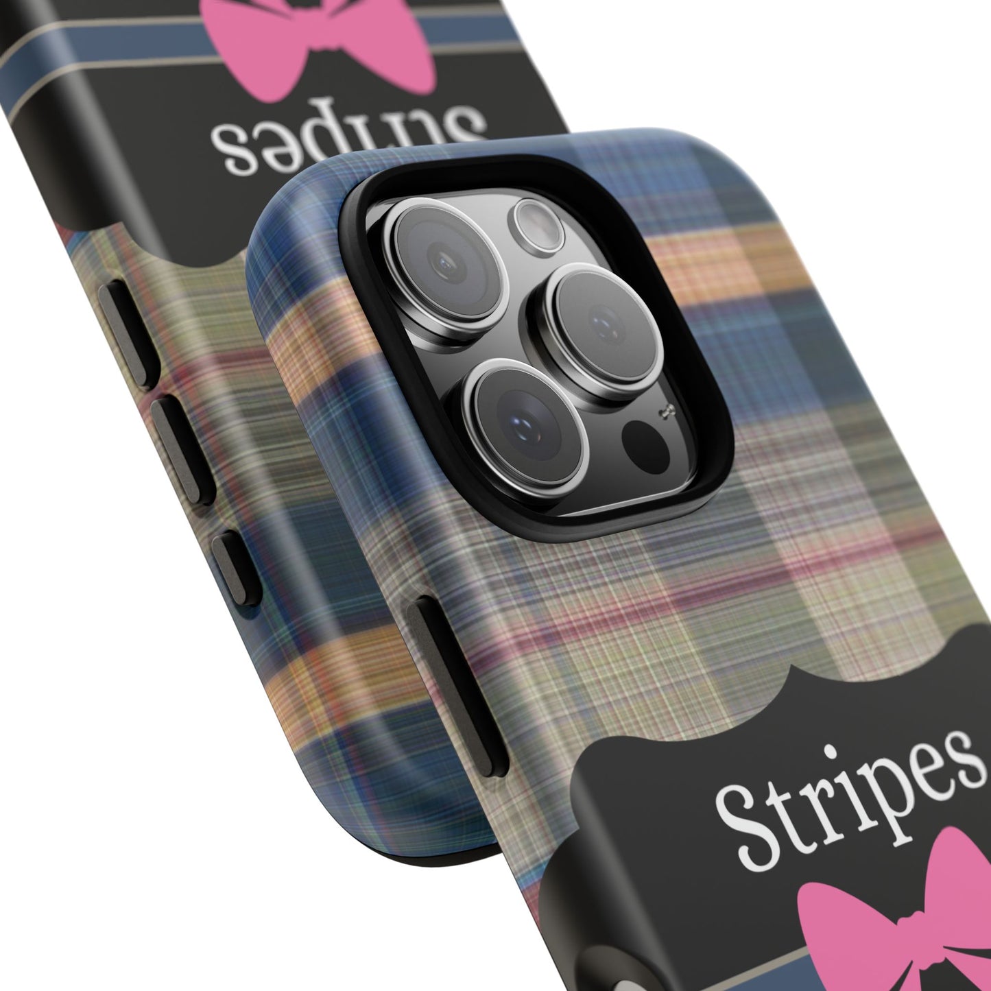 Phone Case iPhone 16/15/14 -Stripes & Swipes Tough Case