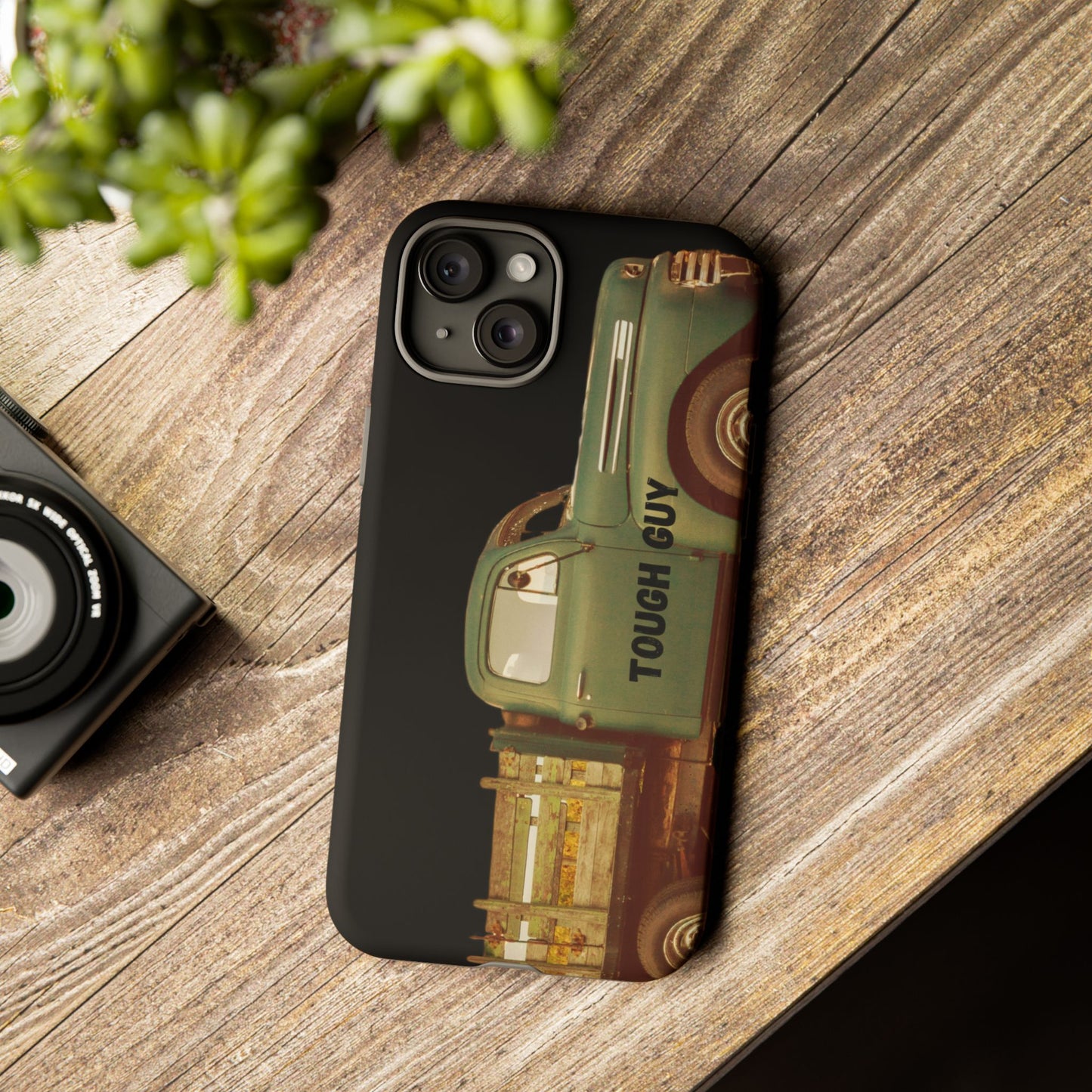 Phone Case iPhone 16/15/14 - Tough Guy Old Green Truck Tough Case