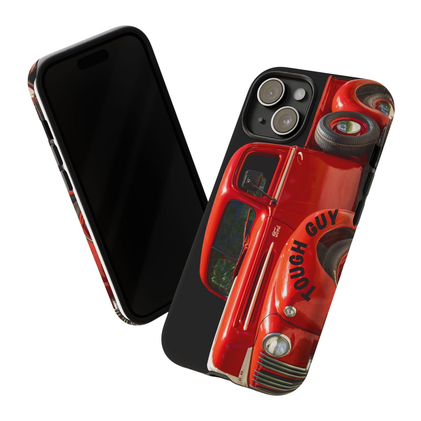 Phone Case iPhone 16/15/14 - Tough Guy Vintage Red Truck Tough Case