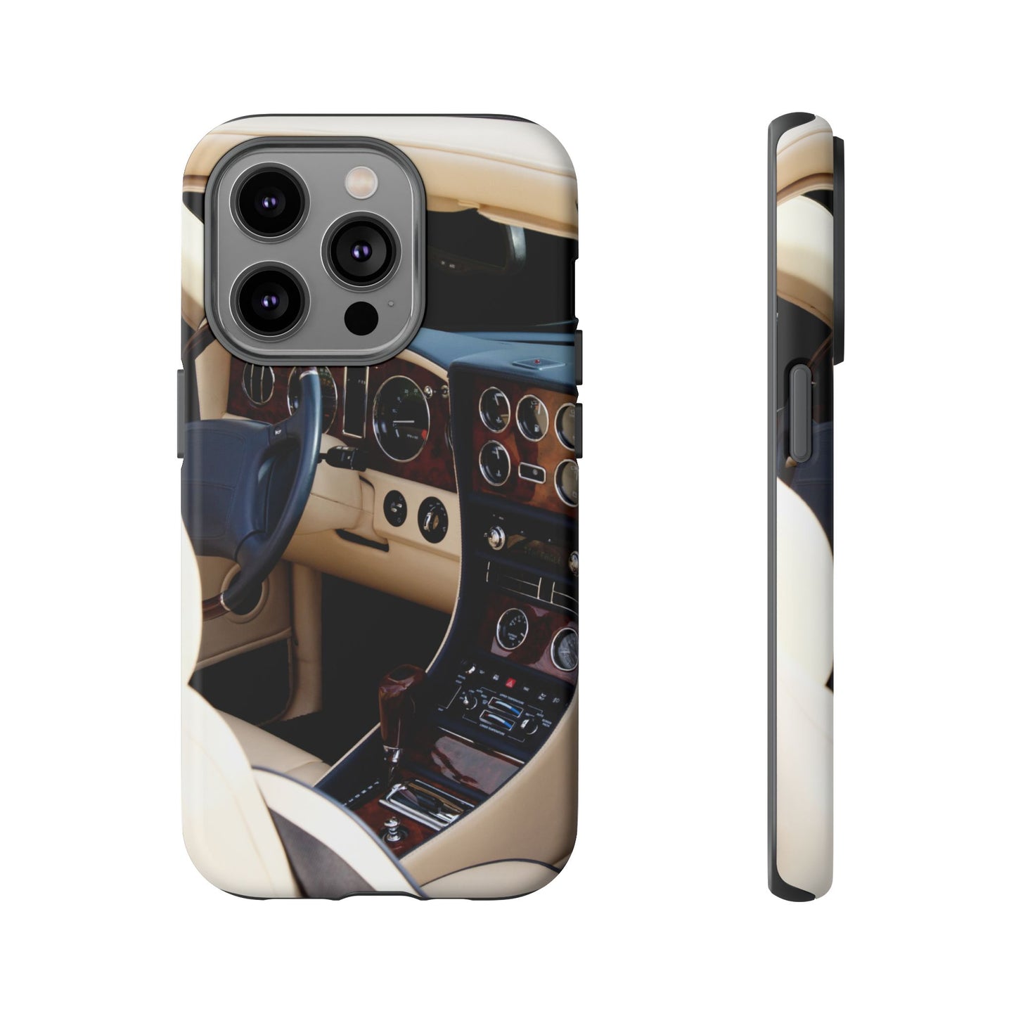 Phone Case iPhone 16/15/14 - Luxury Car Interior Tough Case