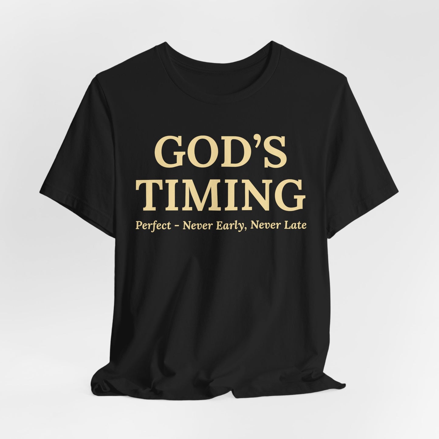 God’s Timing T‑Shirt — Inspirational Faith Tee