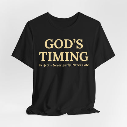 God’s Timing T‑Shirt — Inspirational Faith Tee