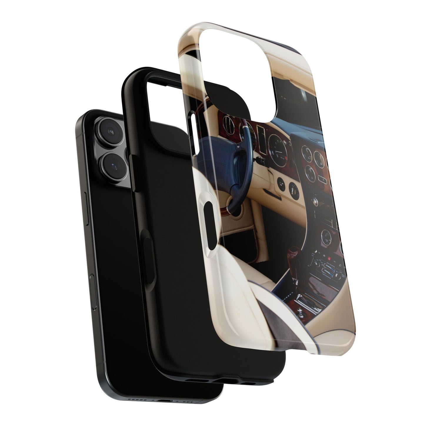 Phone Case iPhone 16/15/14 - Luxury Car Interior Tough Case