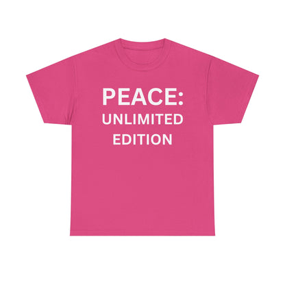Peace Unlimited Edition Unisex Heavy Cotton Tee | Casual Wear, Gift for Friends, Peace Activism, Comfort, Everyday Style