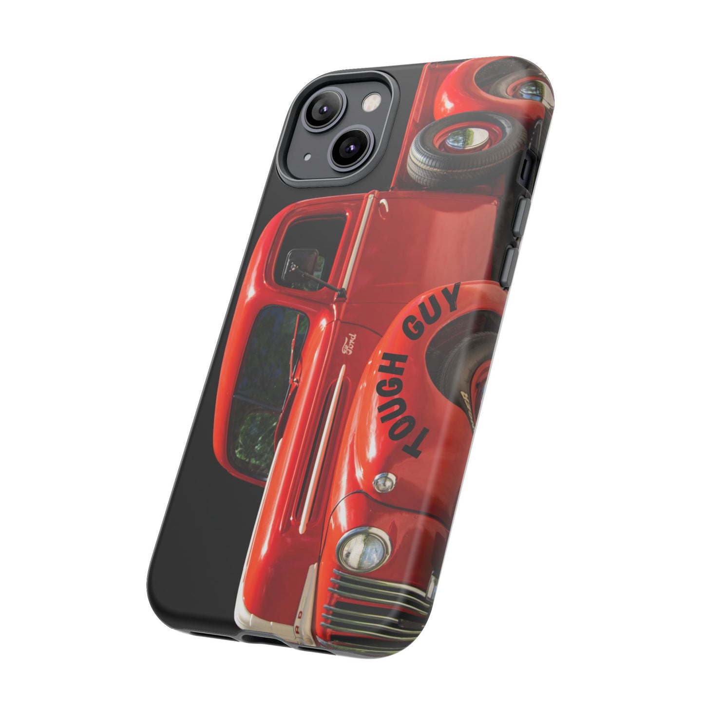 Phone Case iPhone 16/15/14 - Tough Guy Vintage Red Truck Tough Case