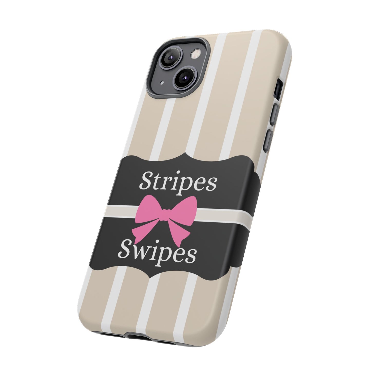 Phone Case iPhone 16/15/14 - Stripes & Swipes Tough Case