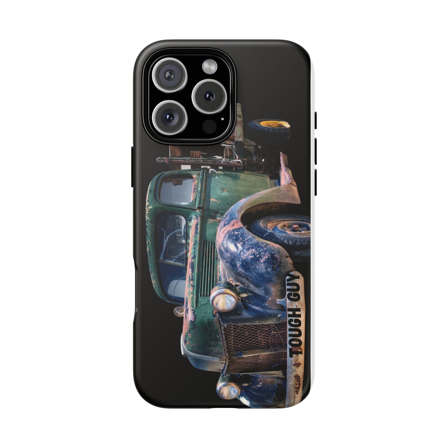 Phone Case iPhone 16/15/14 - Tough Guy Green Blue Truck Tough Case