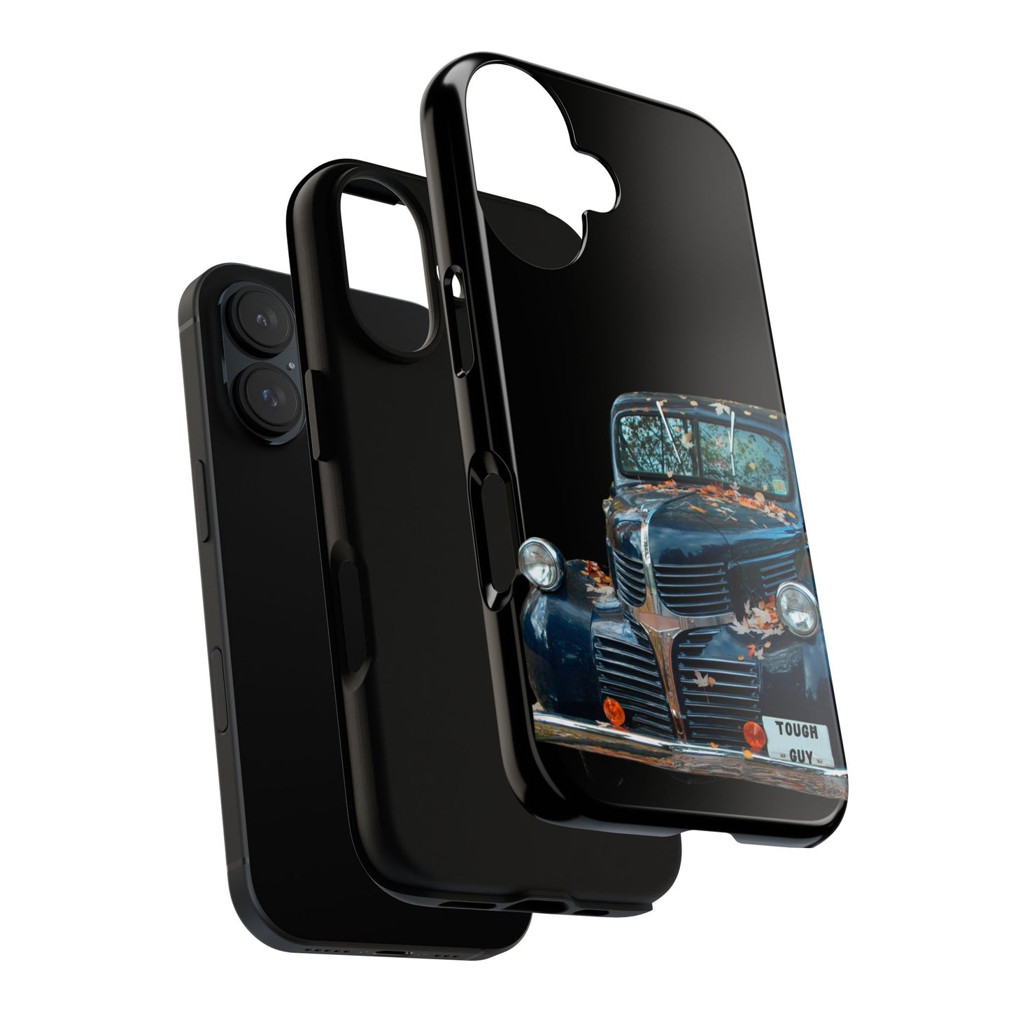 Phone Case iPhone 16/15/14 - Vintage Black Truck Tough Guy Tough Case