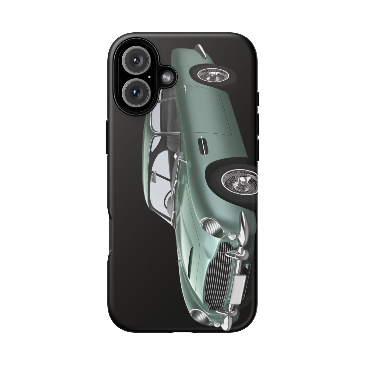 Phone Case iPhone 16/15/14 - Vintage Green Car Tough Case