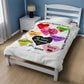 I Love You Because Hearts - Velveteen Plush Blanket 50x60 White
