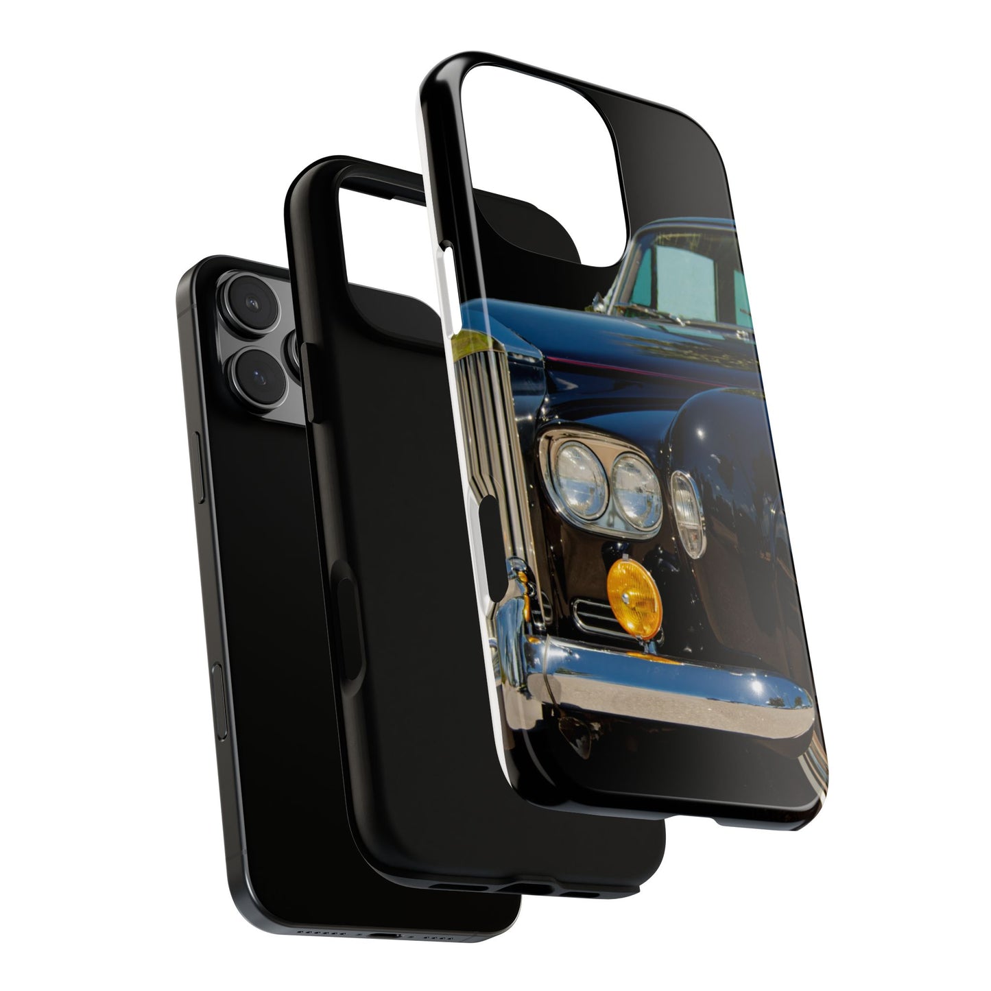 Phone Case iPhone 16/15/14 - Black Car Tough Case