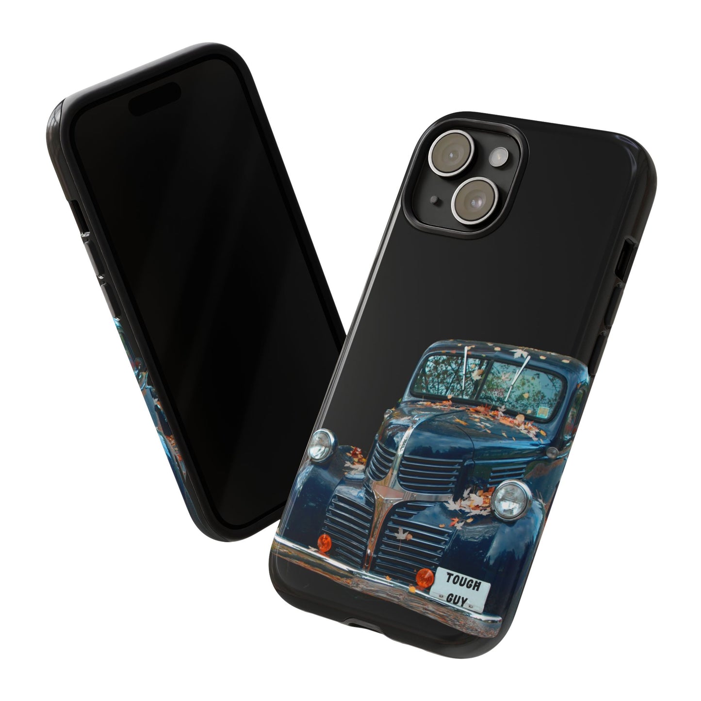 Phone Case iPhone 16/15/14 - Vintage Black Truck Tough Guy Tough Case