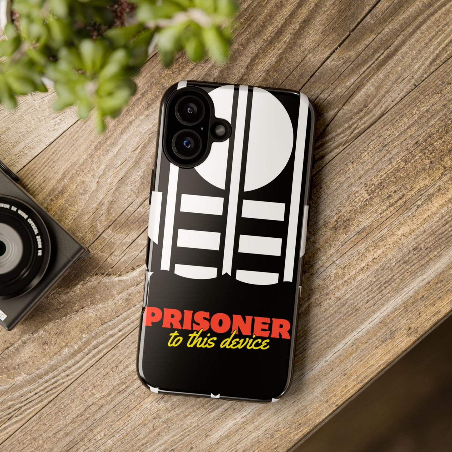 Phone Case iPhone 16/15/14 - Funny Prisoner to this Device Tough Case