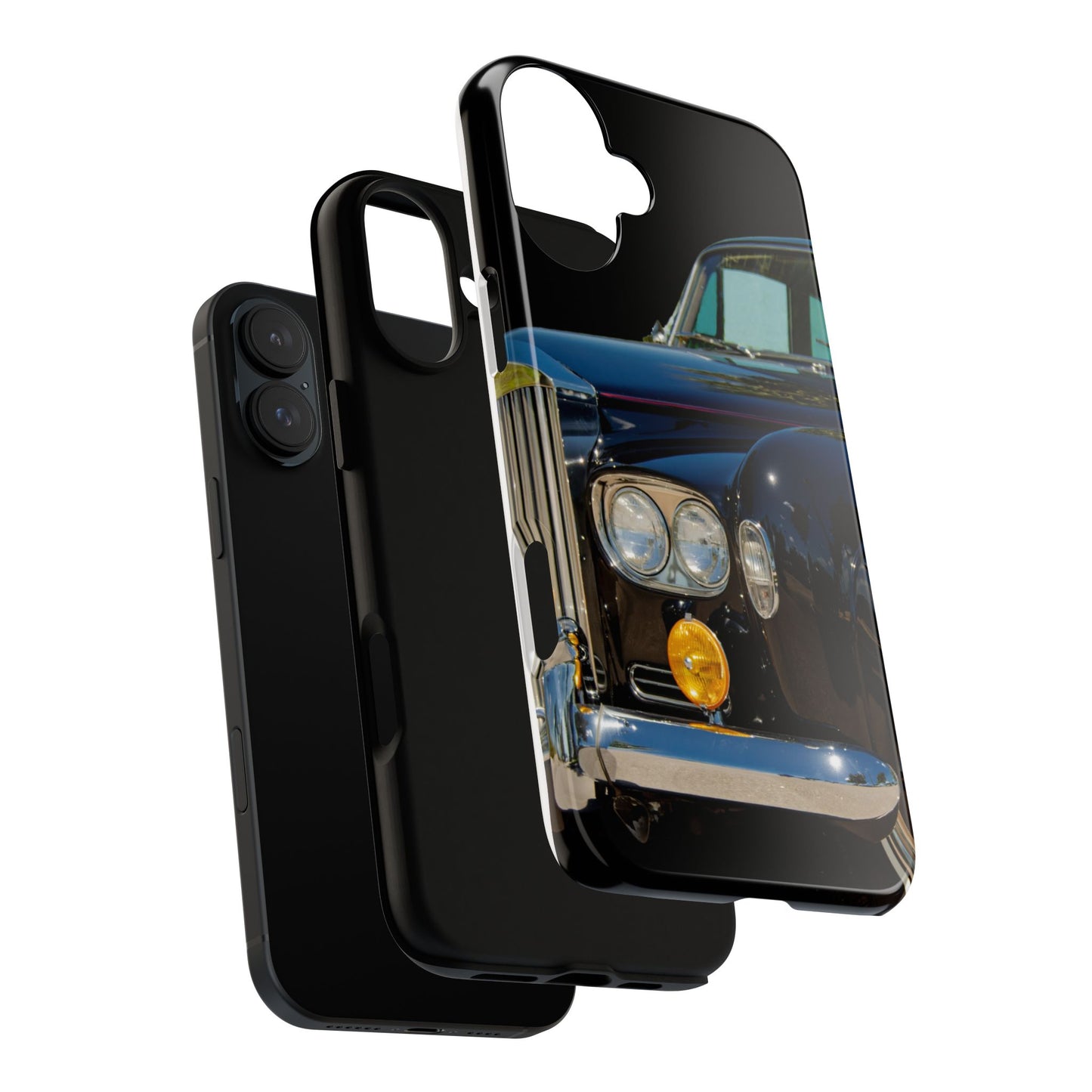 Phone Case iPhone 16/15/14 - Black Car Tough Case