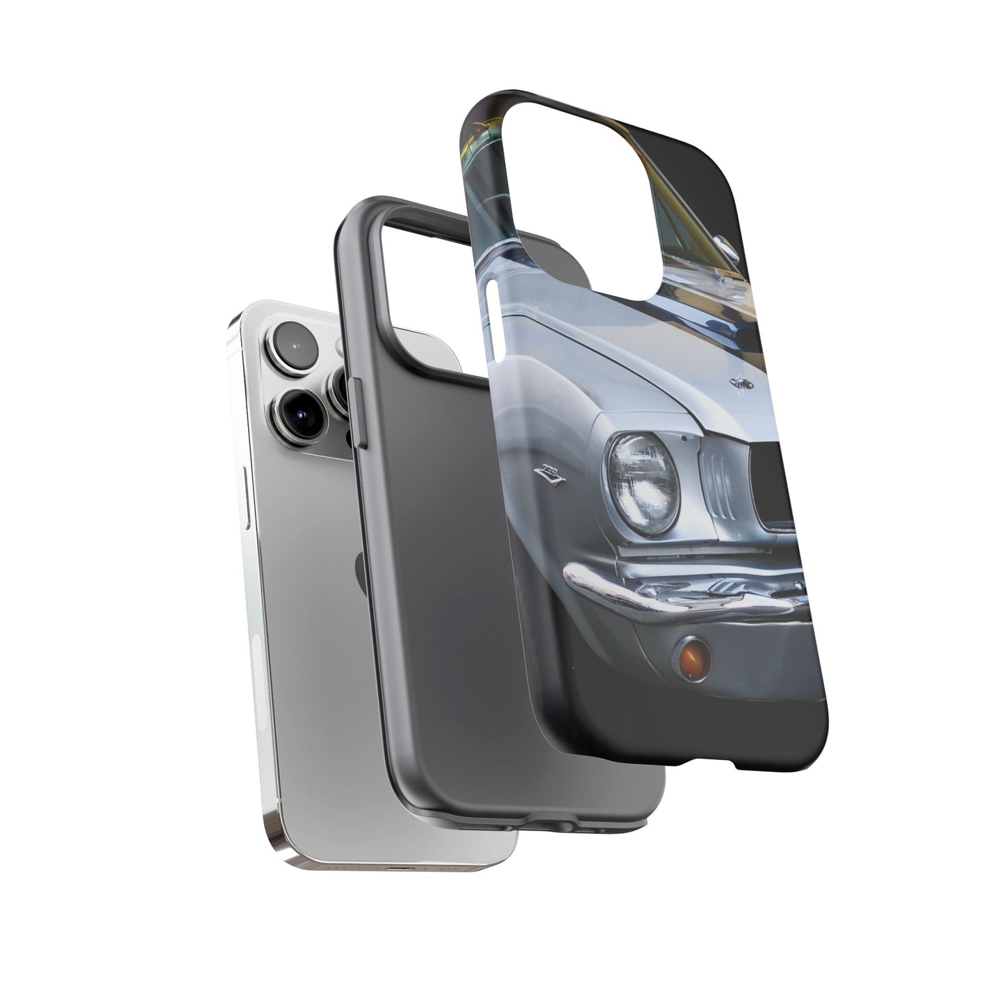 Phone Case iPhone 16/15/14 - Silver Car Tough Case