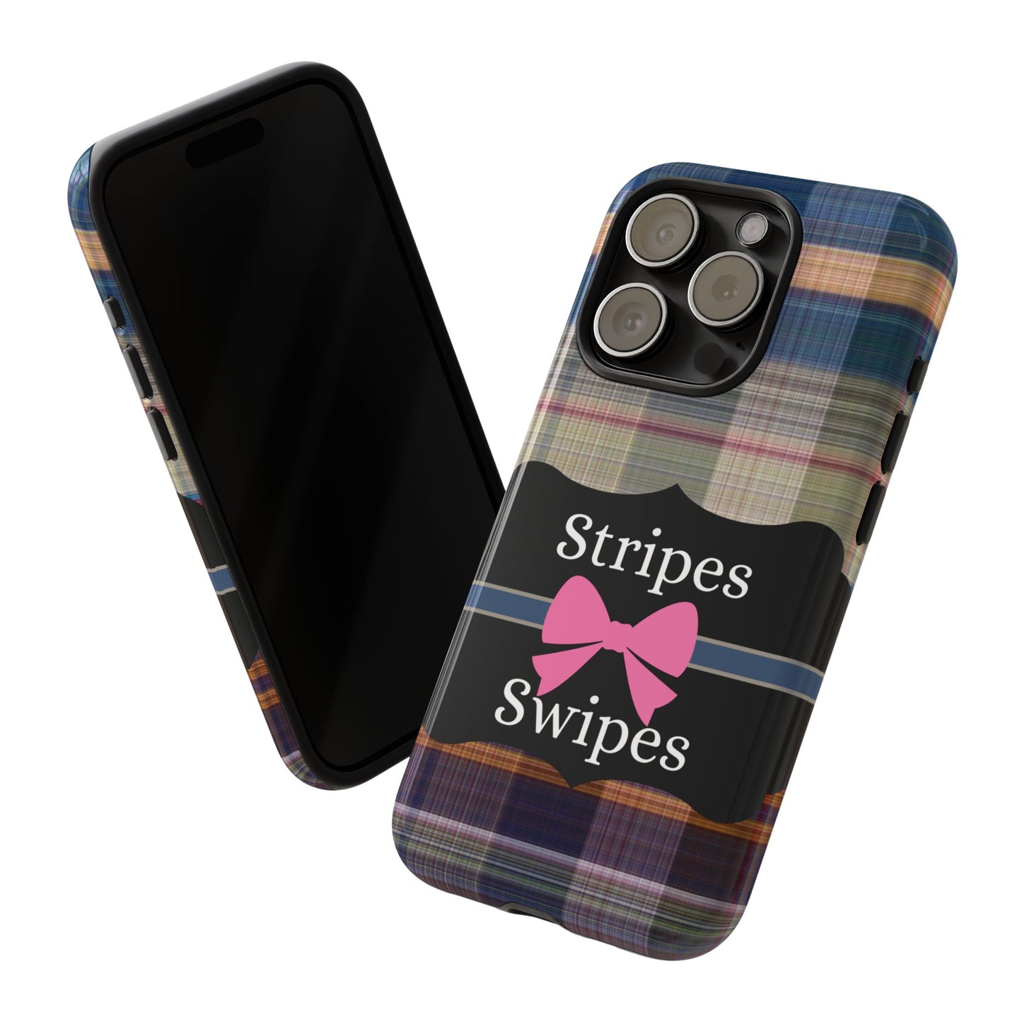 Phone Case iPhone 16/15/14 -Stripes & Swipes Tough Case