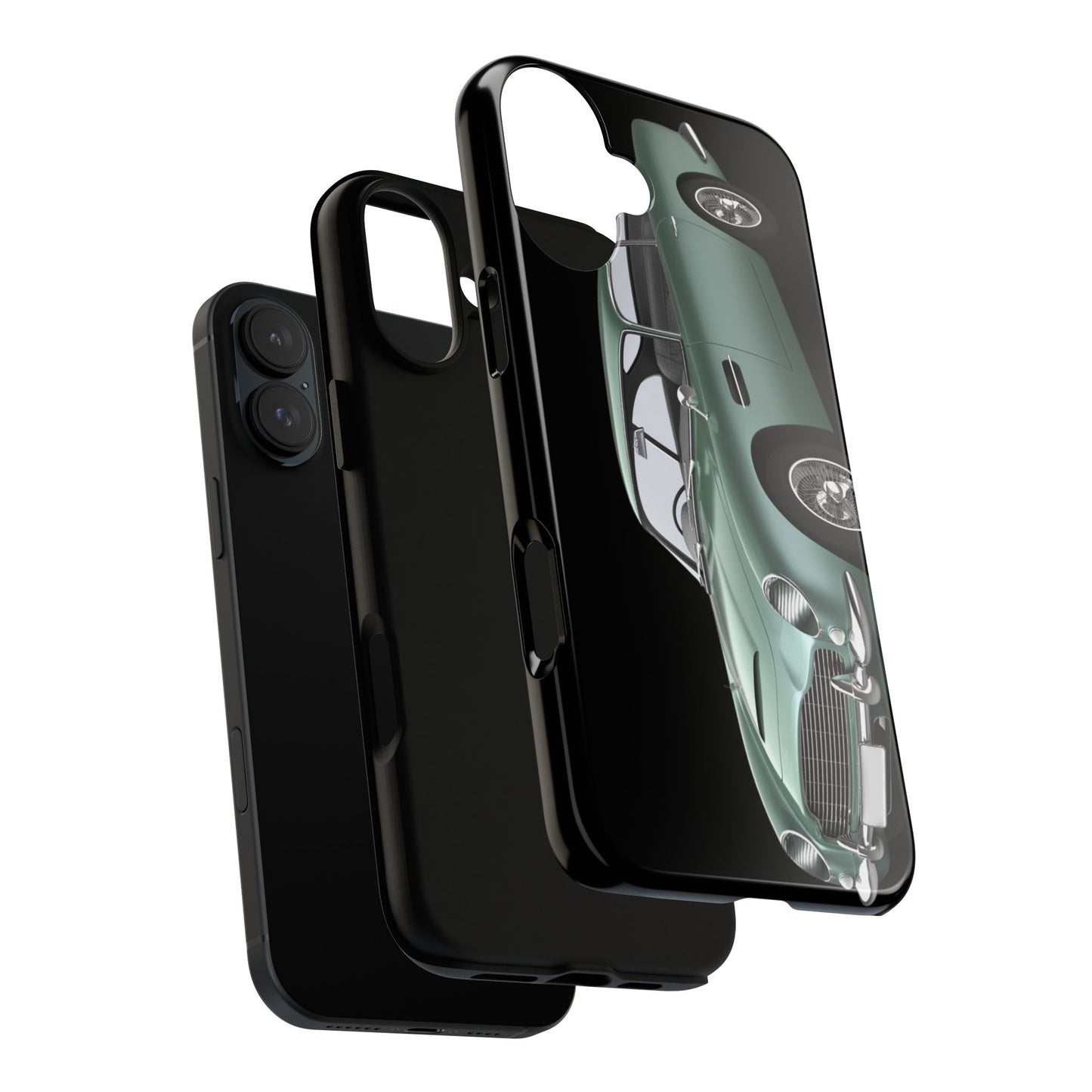 Phone Case iPhone 16/15/14 - Vintage Green Car Tough Case