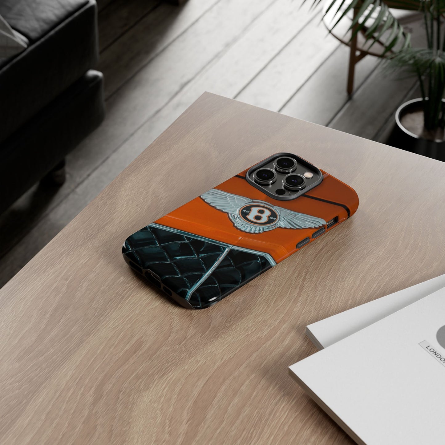 Phone Case iPhone 16/15/14 - Orange Luxury Car Tough Case