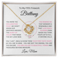 To My Daughter(s) — Beautiful Love Knot Necklace & PERSONALIZED Heartwarming Message from Mom (Only, First-Born, Second, Third, Fourth, Fifth, or Twins)