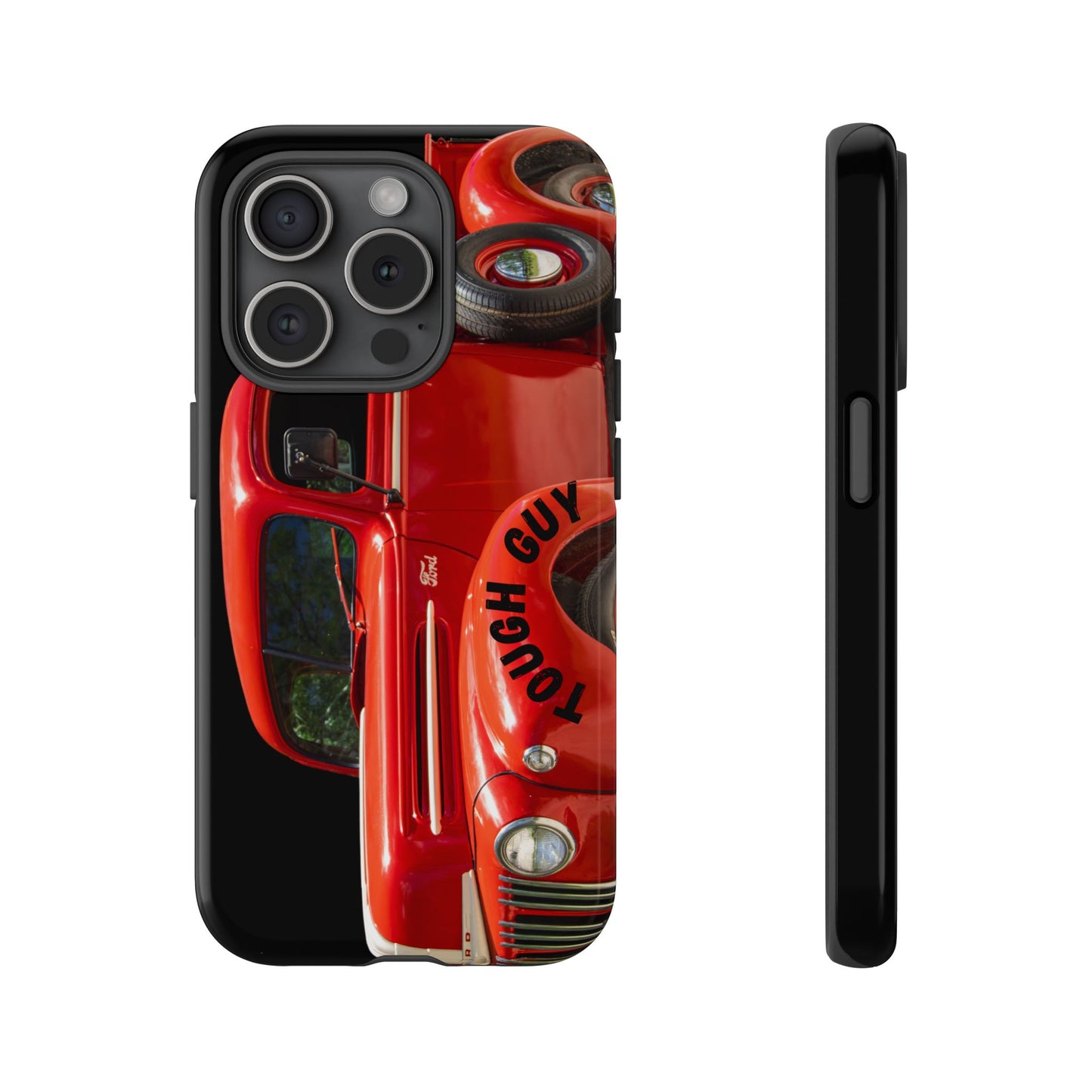 Phone Case iPhone 16/15/14 - Tough Guy Vintage Red Truck Tough Case