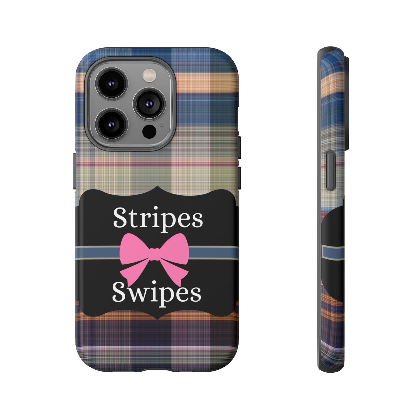 Phone Case iPhone 16/15/14 -Stripes & Swipes Tough Case