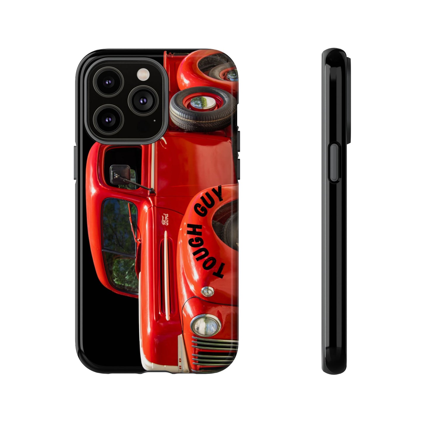 Phone Case iPhone 16/15/14 - Tough Guy Vintage Red Truck Tough Case