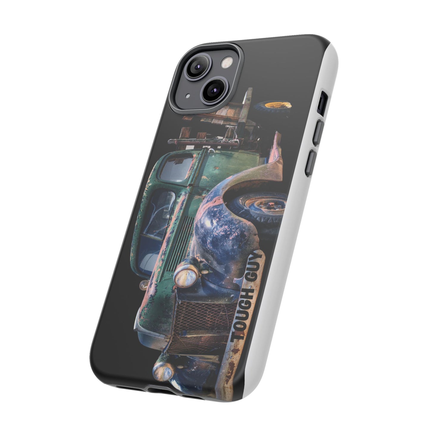 Phone Case iPhone 16/15/14 - Tough Guy Green Blue Truck Tough Case