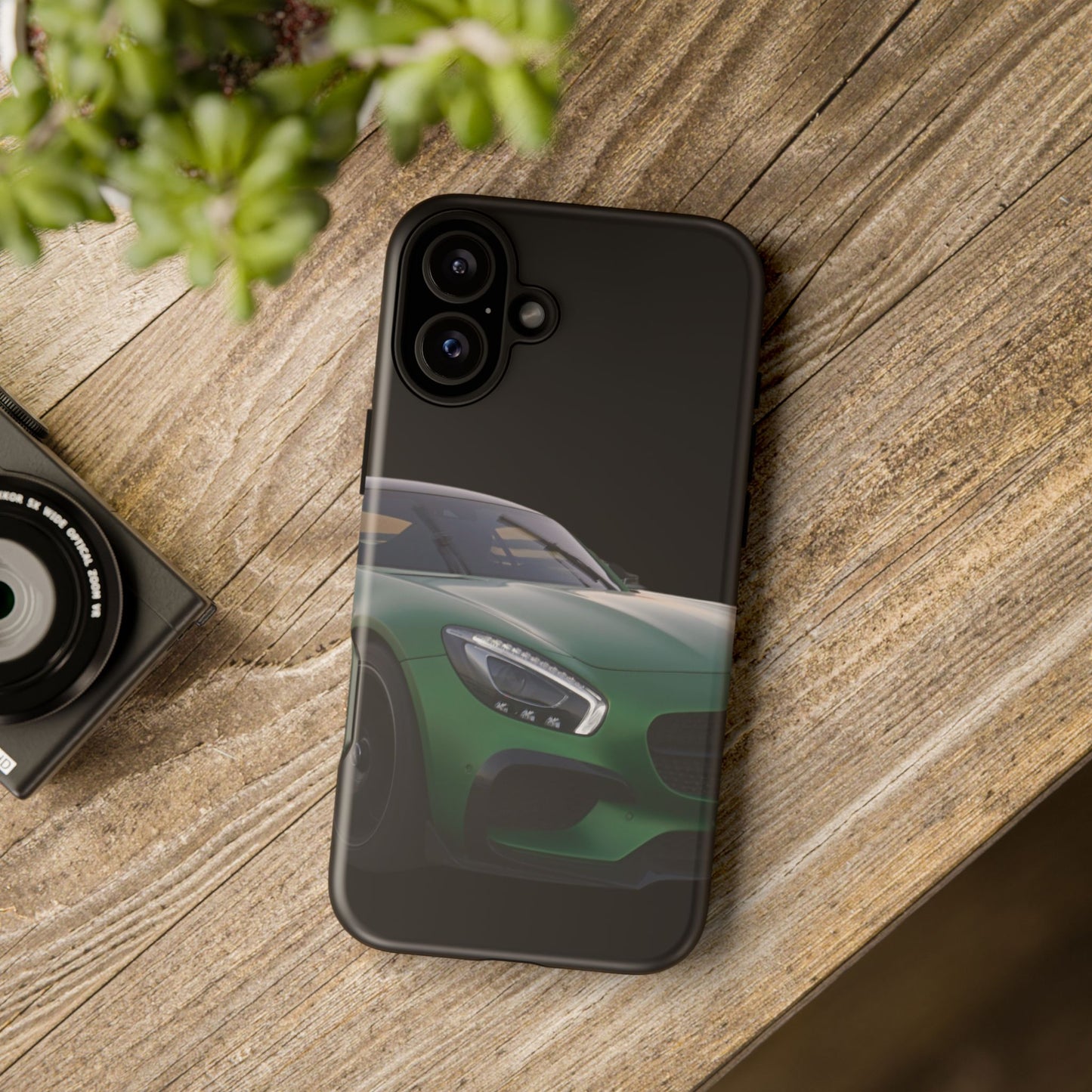 Phone Case iPhone 16/15/14 - Green Luxury Car Tough Case