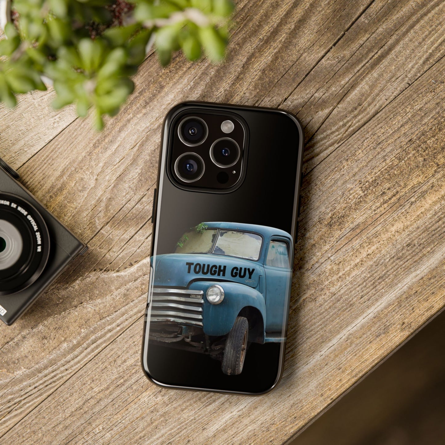 Phone Case iPhone 16/15/14 - Old Blue Truck Tough Guy Tough Case