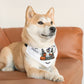 Happy "Hallowoof" - MEDIUM Pet Bandana Collar WHITE 04