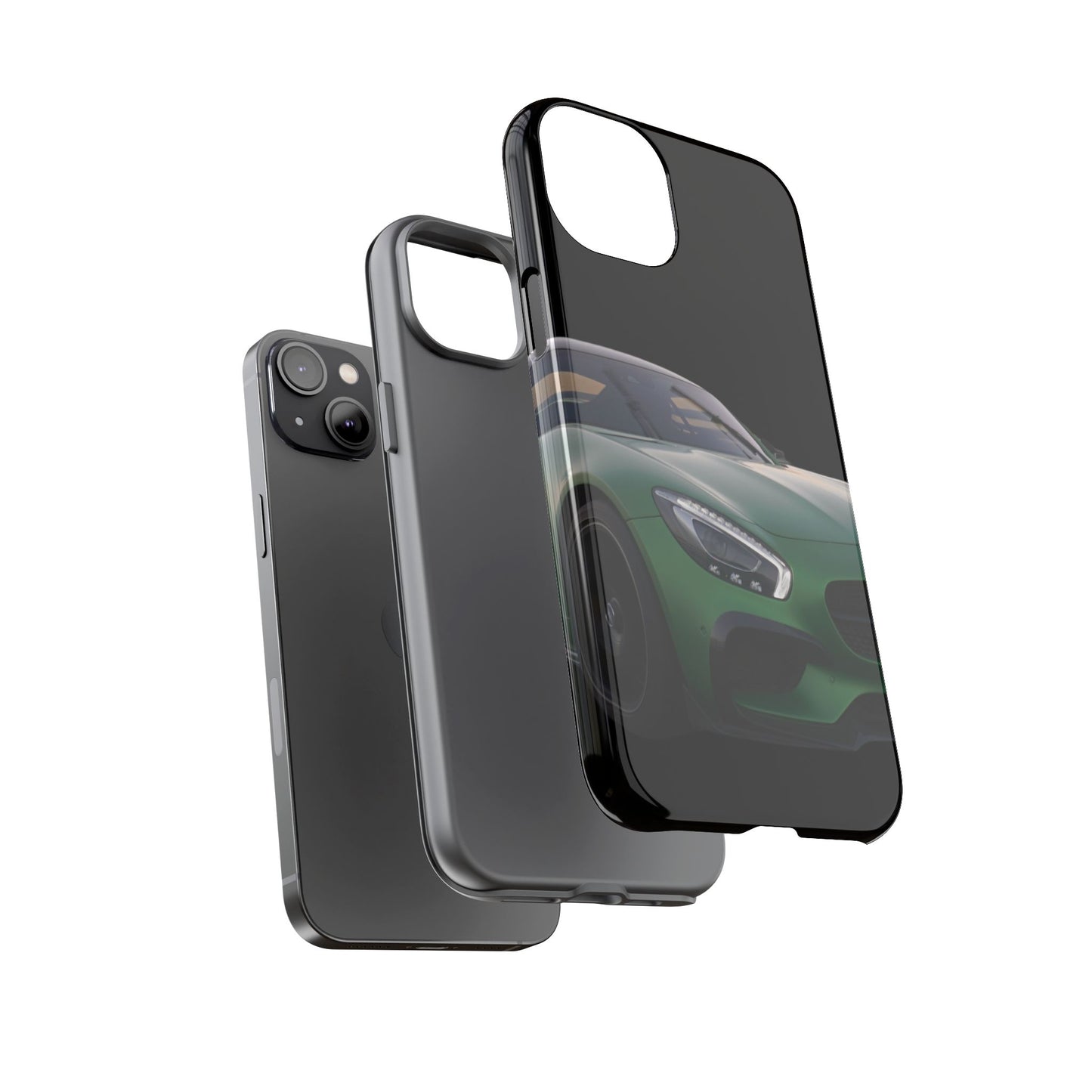 Phone Case iPhone 16/15/14 - Green Luxury Car Tough Case