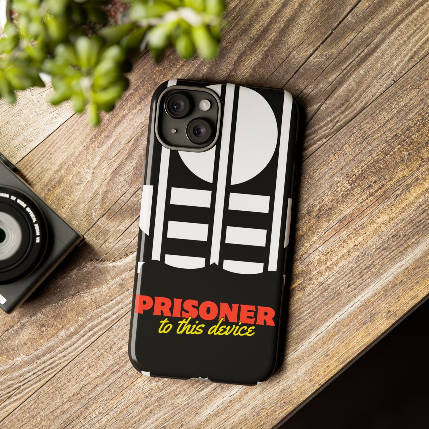 Phone Case iPhone 16/15/14 - Funny Prisoner to this Device Tough Case