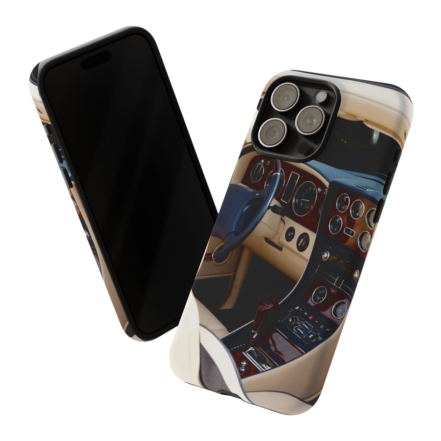 Phone Case iPhone 16/15/14 - Luxury Car Interior Tough Case