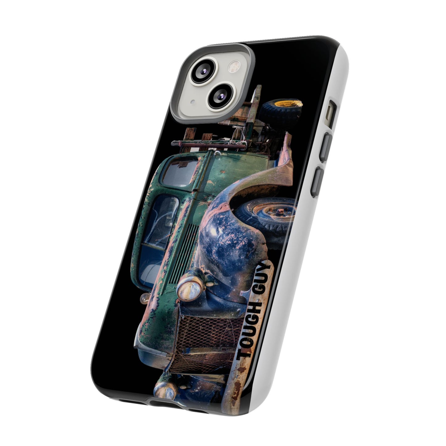 Phone Case iPhone 16/15/14 - Tough Guy Green Blue Truck Tough Case