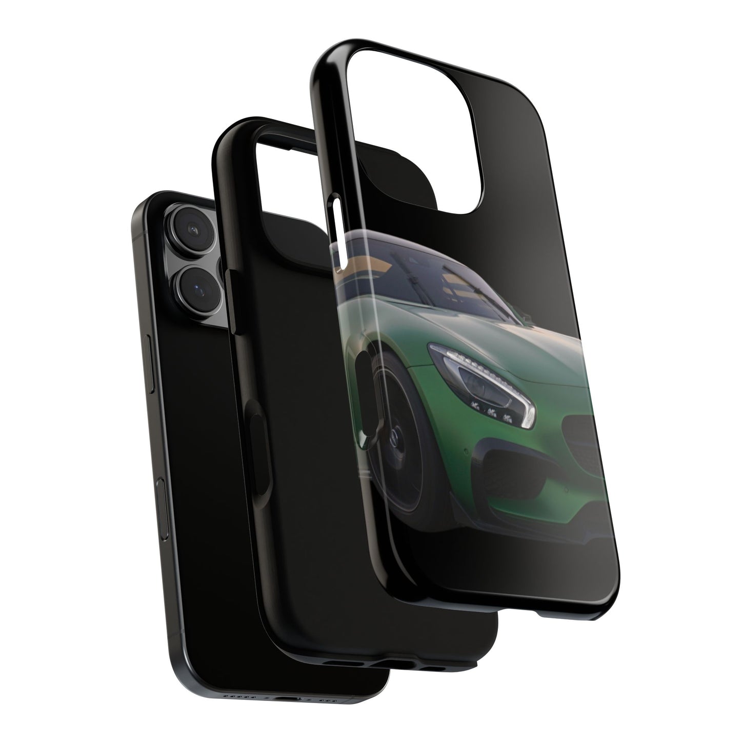 Phone Case iPhone 16/15/14 - Green Luxury Car Tough Case