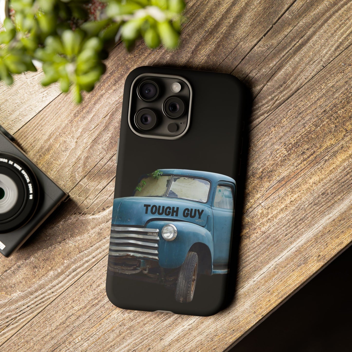 Phone Case iPhone 16/15/14 - Old Blue Truck Tough Guy Tough Case