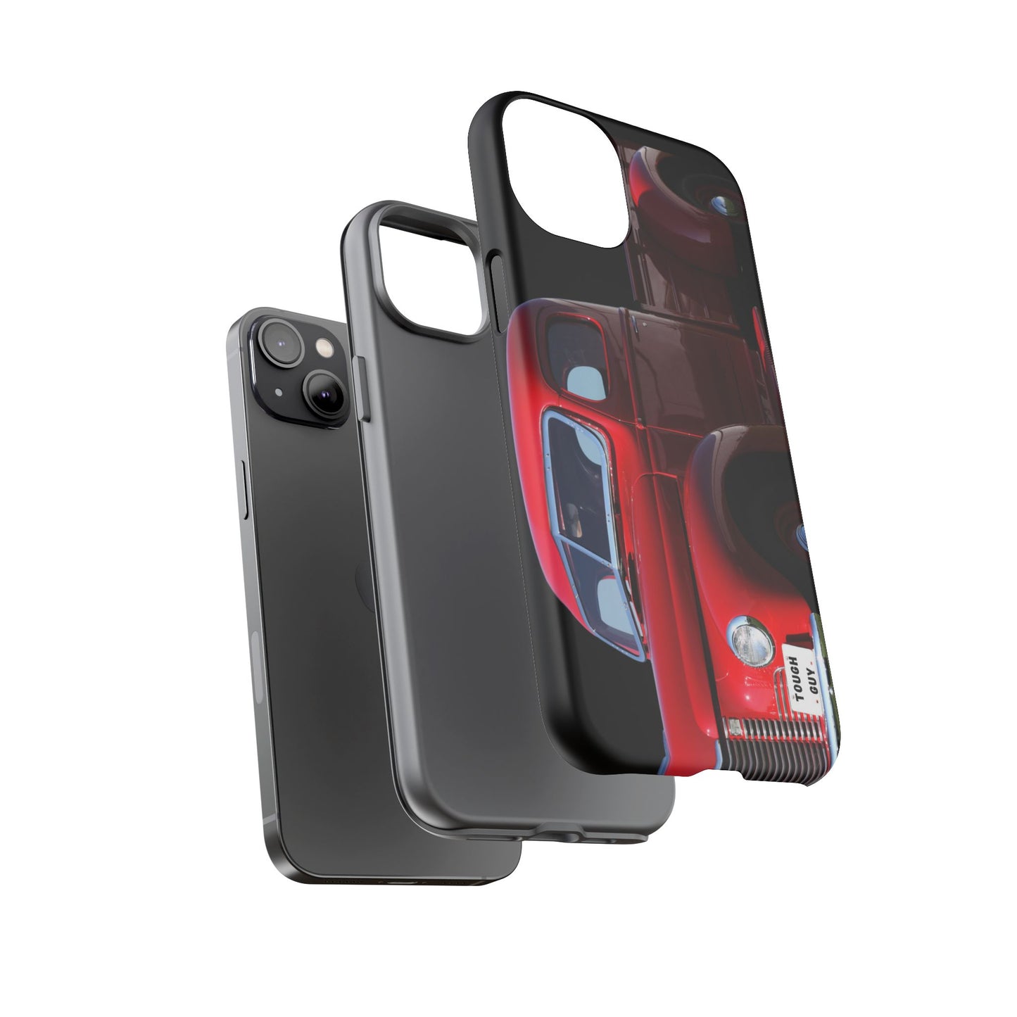 Phone Case iPhone 16/15/14 - Tough Guy Vintage Red Truck Tough Case