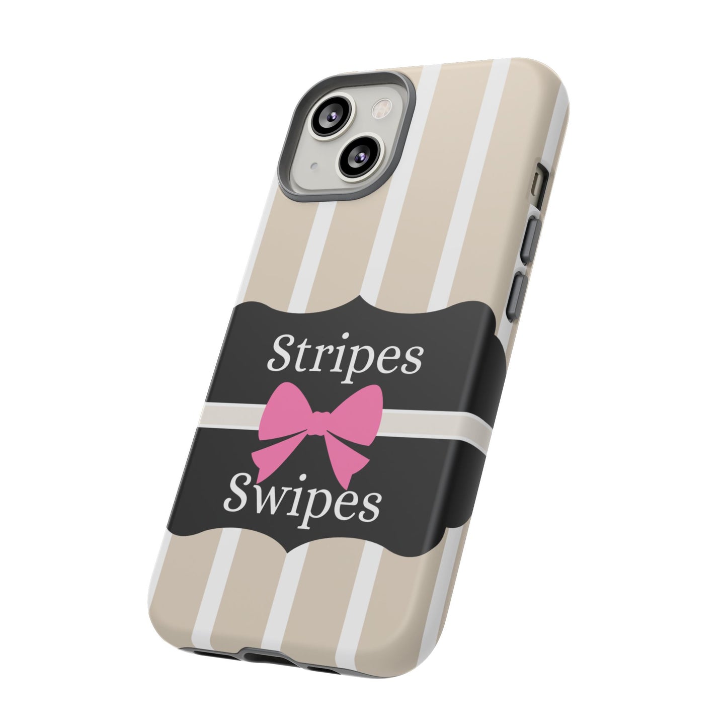 Phone Case iPhone 16/15/14 - Stripes & Swipes Tough Case