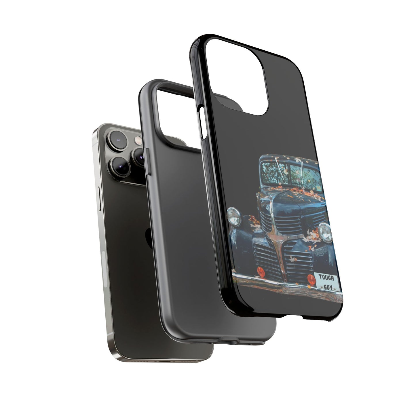 Phone Case iPhone 16/15/14 - Vintage Black Truck Tough Guy Tough Case