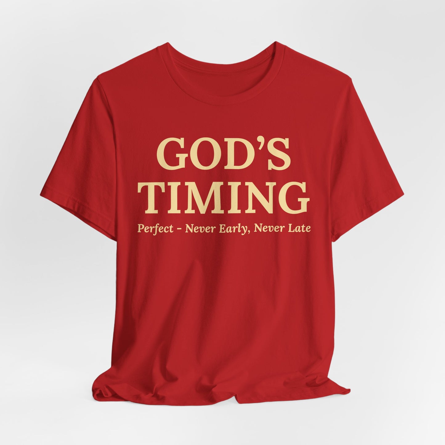 God’s Timing T‑Shirt — Inspirational Faith Tee