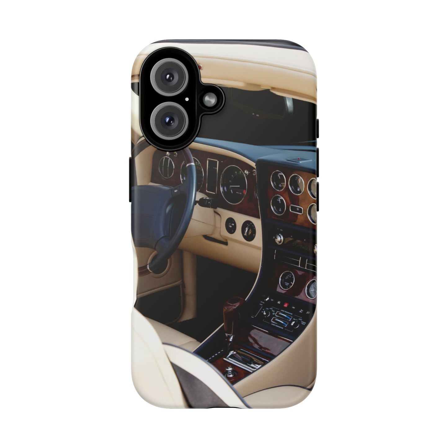 Phone Case iPhone 16/15/14 - Luxury Car Interior Tough Case