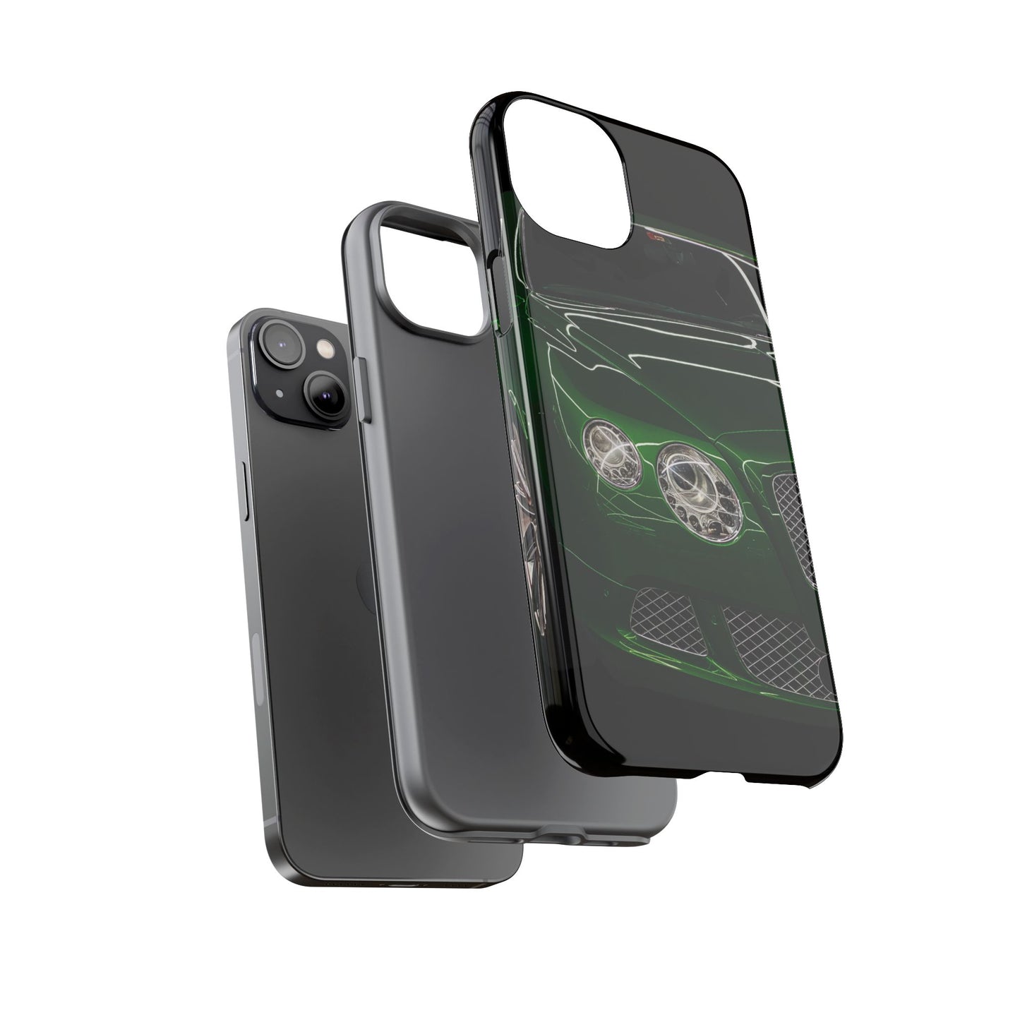 Phone Case iPhone 16/15/14 - Green Luxury Car Tough Case