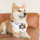 Happy "Hallowoof" - MEDIUM Pet Bandana Collar WHITE 02