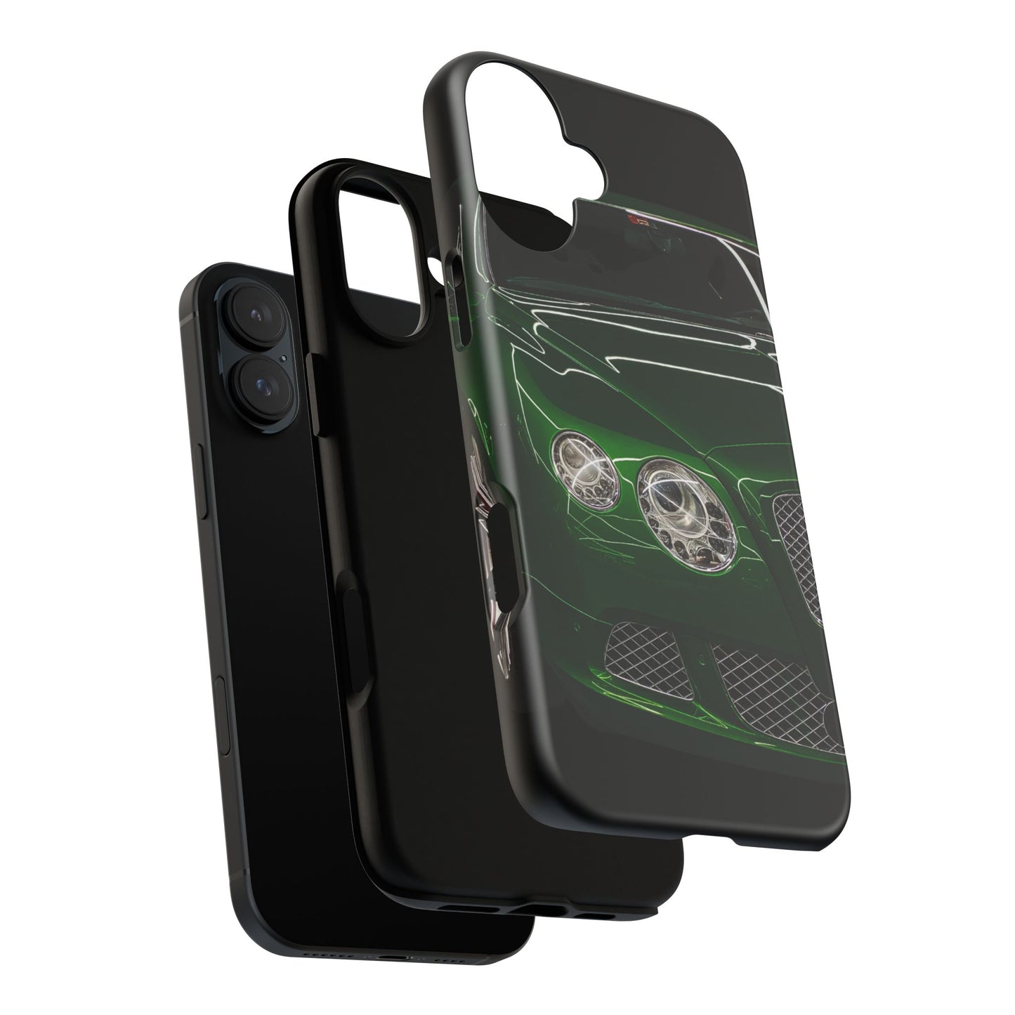 Phone Case iPhone 16/15/14 - Green Luxury Car Tough Case