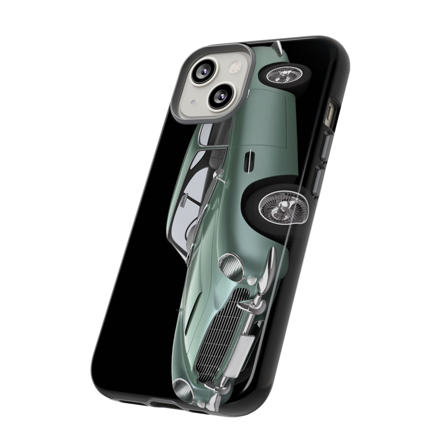 Phone Case iPhone 16/15/14 - Vintage Green Car Tough Case